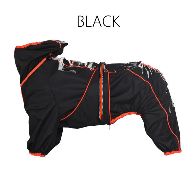 Waterproof Dog Rain Jacket for Large Dogs – Breathable Snow-Proof Windproof Outdoor Coat with Legs