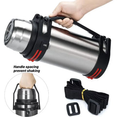 High Capacity 316 Stainless Steel Thermal Flask | Integrated Tea Infuser & Shoulder Carry