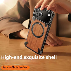 Natural Wooden Frameless MagSafe Case – iPhone 17 Pro & Pro Max