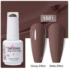 Professional 15ml HEMA & TPO Free Gel Polish – High-Performance Red & Multi Tone Semi Permanent Varnish
