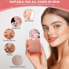 Ice Face Roller & Stainless Steel Gua Sha Tool Set