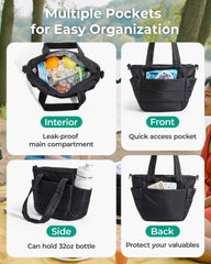 Large Capacity Thermal Lunch Bag – Portable Insulated Cooler Bag for School, Work & Picnic