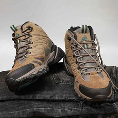 Men's Suede High-Top Hiking Boots – Suede & Mesh Upper, EVA Insole & Non-Slip Rubber Sole