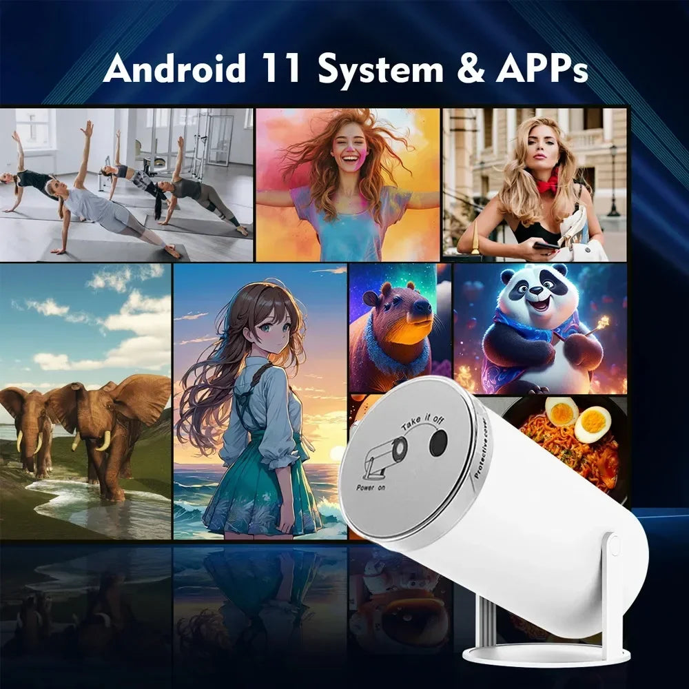 Smart Projector HY300 Plus Android LED Projector with 4K Support by Snagg A Projector
