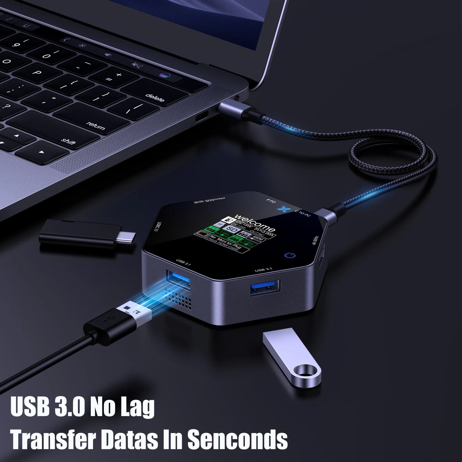 8 in 1 USB-C Hub Docking Station by Snagg A Charging Station