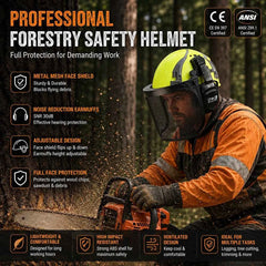 Forestry safety helmet kit with mesh face shield and earmuffs – image 5