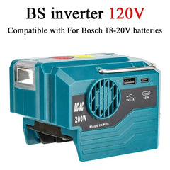 120V Portable Power Inverter & LED Floodlight | Multi Platform Mobile Power Station