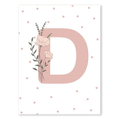 Pink Butterfly And Letters Wall Art by Snagg A Print