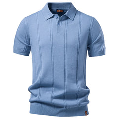 Men's "Old Money" Stripe Golf Polo | Icy-Touch Summer Essential