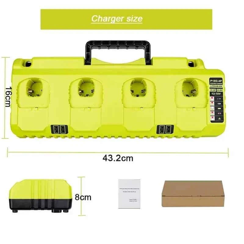 4-port battery charger for Ryobi 18V batteries – image 3