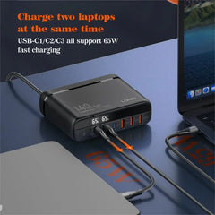 140W Fast Charger Type C Digital Display by Snagg A Charging Station