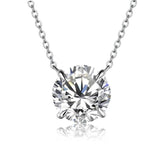 1 Carat Round Brilliant Moissanite Pendant Necklace - SnaggIt
