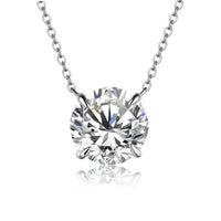 1 Carat Round Brilliant Moissanite Pendant Necklace - SnaggIt