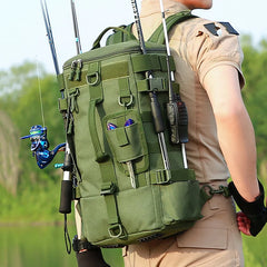 Tactical Fishing Backpack with Rod Holders by Snagg A Backpack