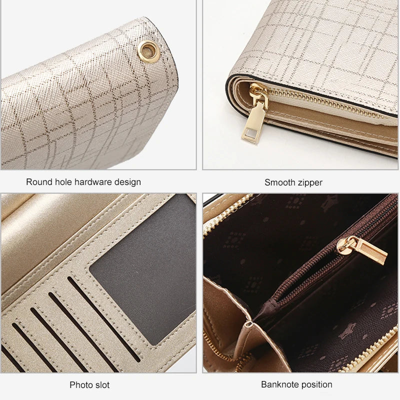 Split Leather Women’s Long Clutch by Snagg It Purses