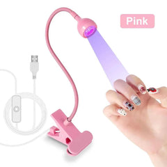 360° Rotatable Mini LED UV Nail Lamp – Professional Clip On Flash Cure Light
