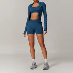 Women's 2/3-Piece Seamless Yoga Tracksuit | Gym Sports Bra & Leggings Fitness Set Sportswear