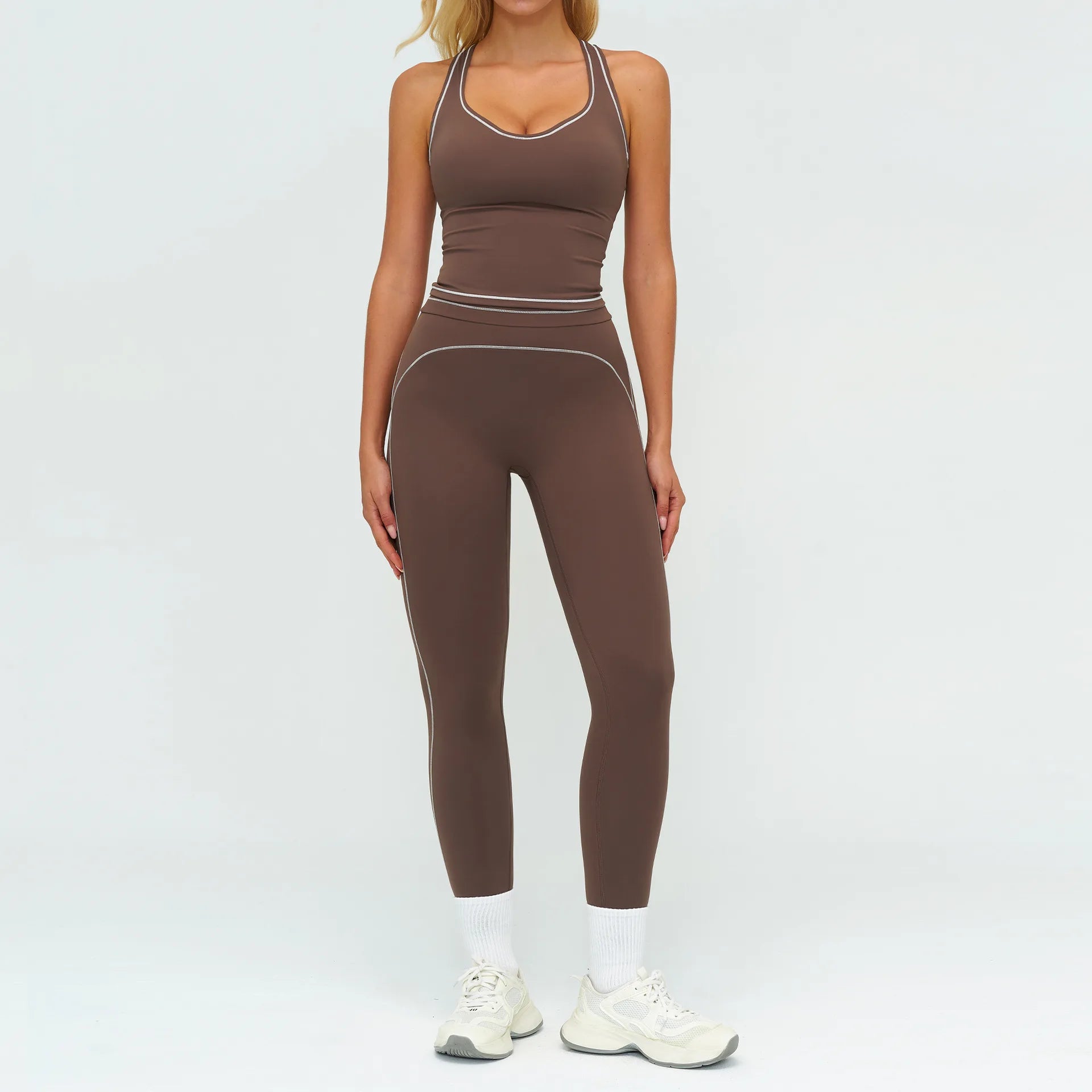 Women's 2-Piece Fitness Suit | Sports Bra & High Waist Leggings Yoga Gym Tracksuit Activewear