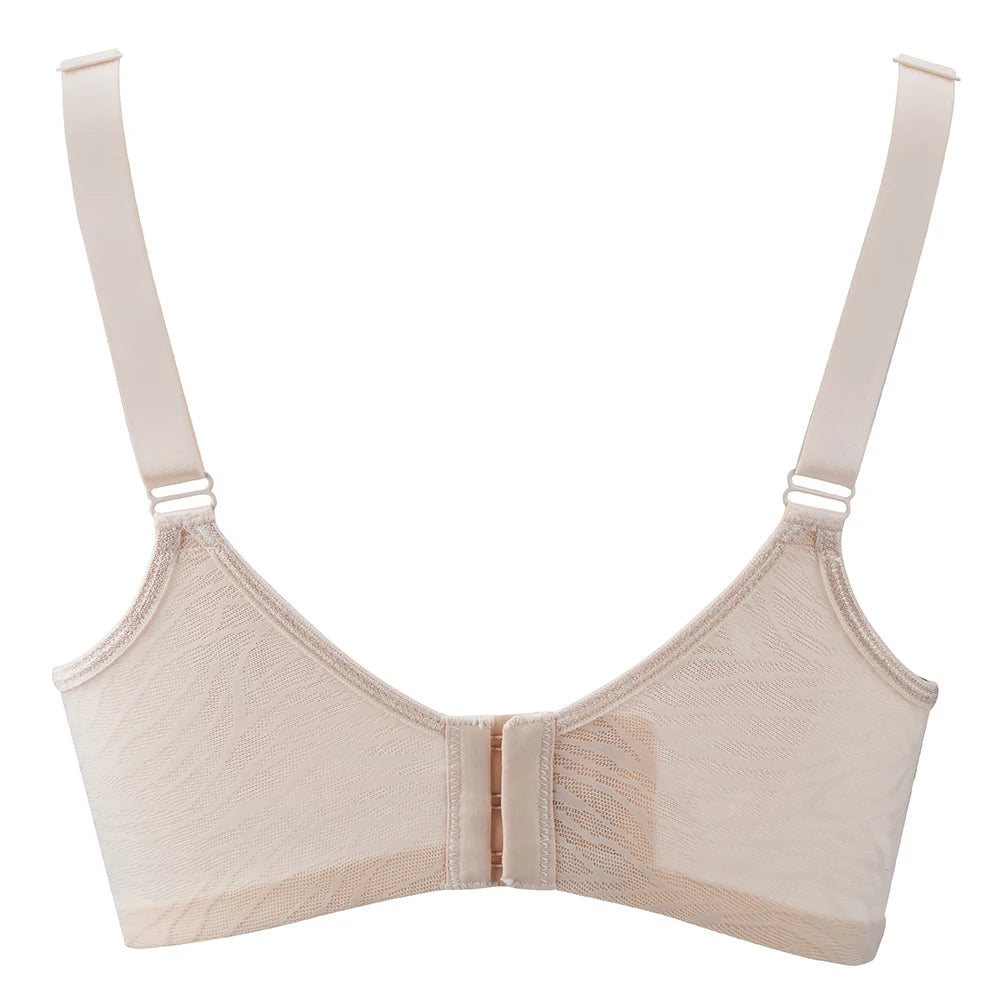 Plus Size Floral Lace Minimizer Bra | Underwire Full Coverage Unpadded High Support