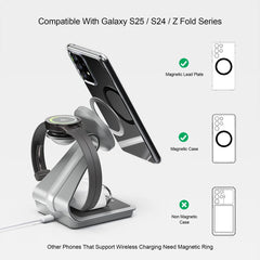 3 in 1 Wireless Charger Station for Samsung Phone, Watch & Earbuds by Snagg A Charging Station