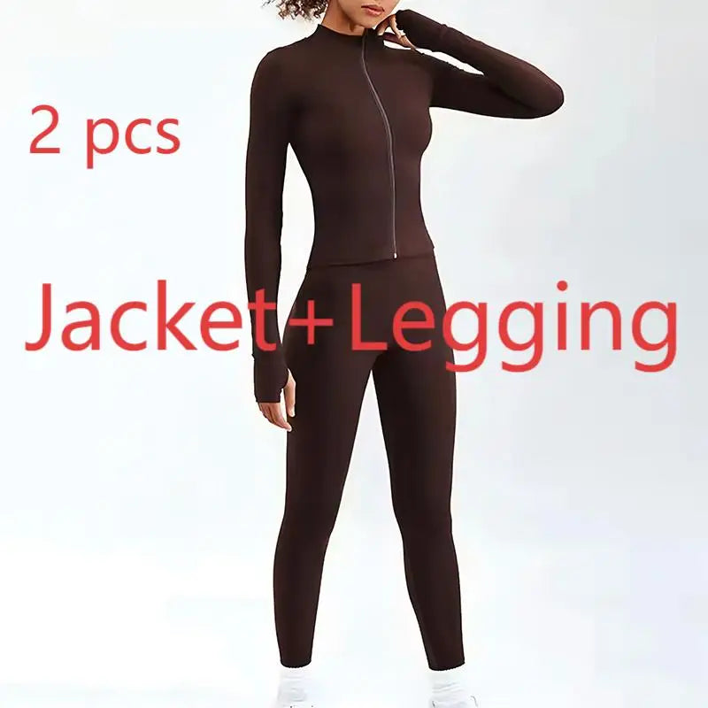 Women's 2/3-Piece Soft Breathable Yoga Set | High Waist Fitness Gym Suit Tracksuit Workout Clothes