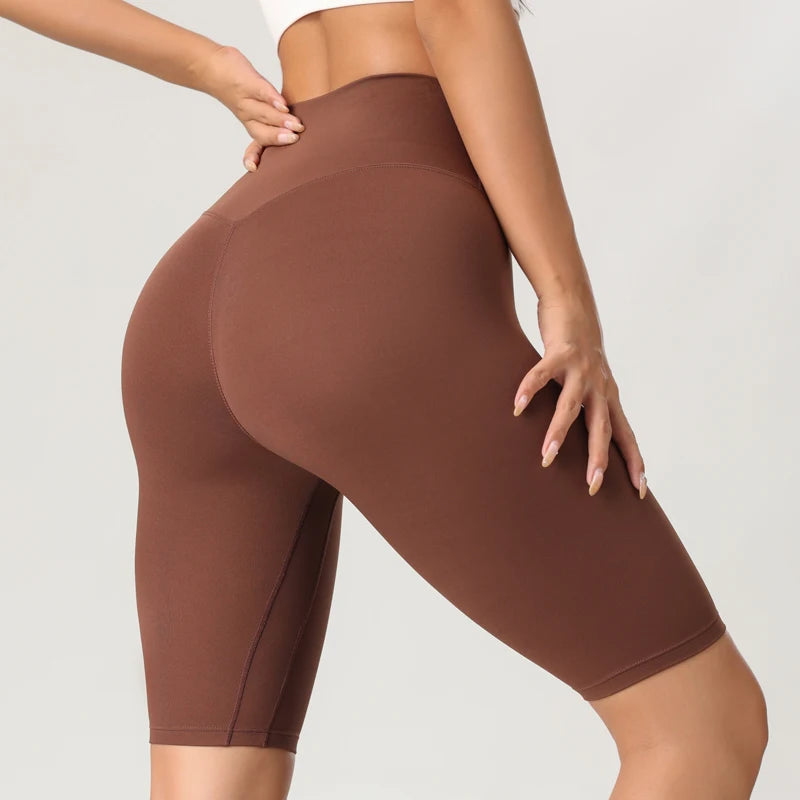 Women’s High-Waisted Yoga Shorts by Snagg A Short