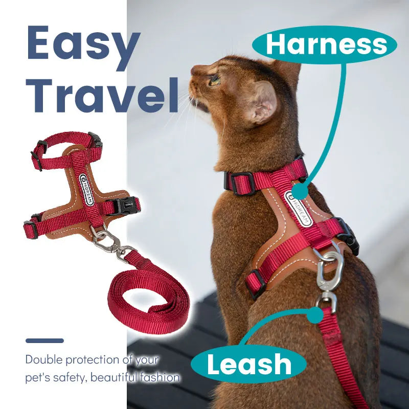 Travel Cat Harness & Leash Set by Snagg A Harness