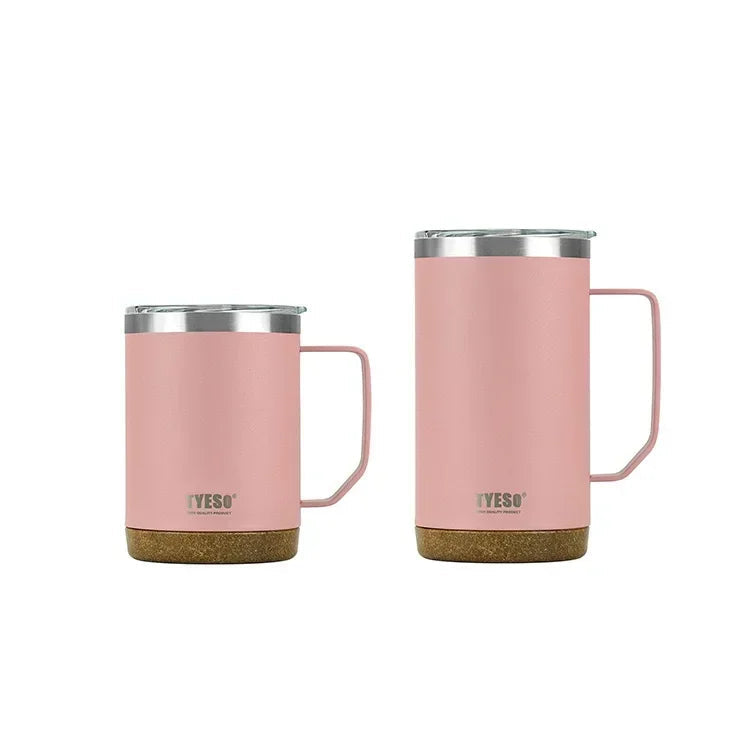 Premium Insulated Coffee Mug Wood Grain Base Office by Snagg A Cup