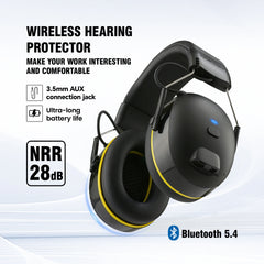 30dB Bluetooth 5.4 Earmuff Rechargeable Hearing Protection by Snagg A Safety Headphones
