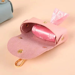 Premium Faux Leather Waste Bag Holder | Stylish & Portable Pet Cleanup Organizer