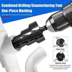 1 Set Professional PPR/PVC Water Pipe Threader & Triple Flute Counterbore Kit