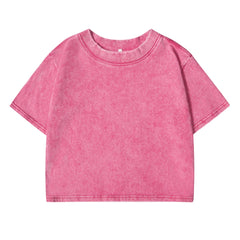 Solid Color Slim Washed T-Shirt