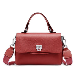 Genuine Leather Envelope Top-Handle Bag – Simple Luxury Women's Shoulder & Small Crossbody Handbag