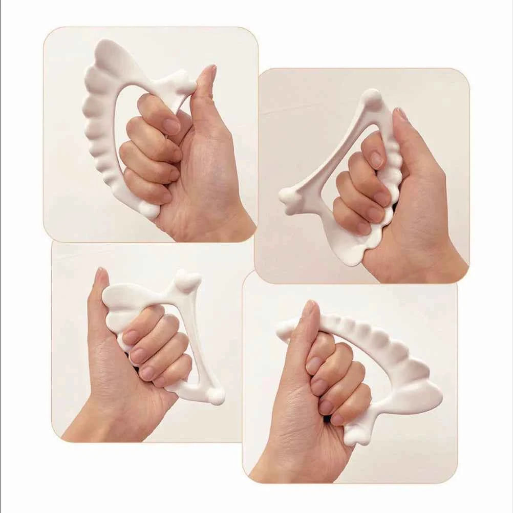 Ergonomic Ceramic Gua Sha Board – Korea Angle Wing Face & Body Sculpting Tool