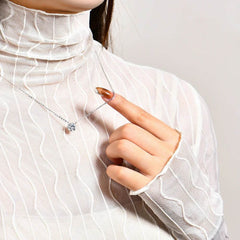 1 Carat Round Brilliant Moissanite Pendant Necklace - SnaggIt