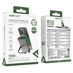 ACEFAST 10000mAh Magnetic Wireless Power Bank with Bracket For iPhone 16/15 PD20W/22.5W USB C Fast Charging For Samsung S24/S25 by SnaggIt