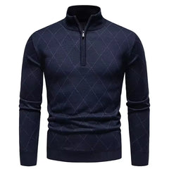 Men’s American 1/4 Zip Pullover | Fleece-Lined Thermal Knitwear