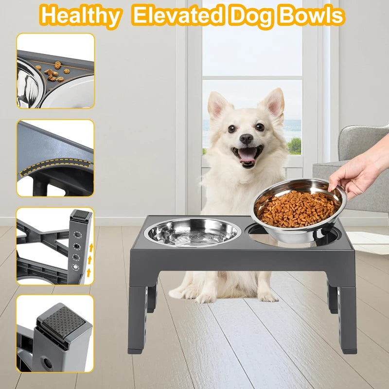 Elevated Dog Feeder with Adjustable Raised Stand by Snagg A Feeder