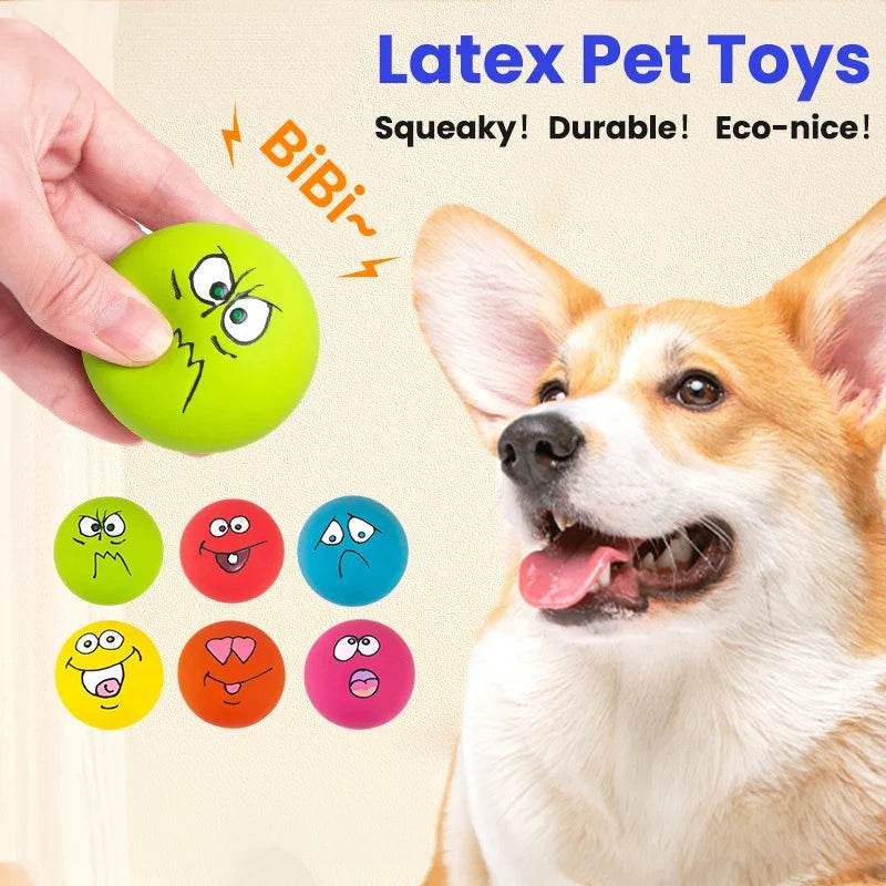 6PCS Latex Squeaky Dog Balls - SnaggIt