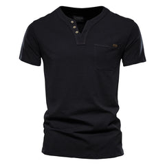Cotton-Lycra V-Neck Tee | High-Elasticity Summer Essential
