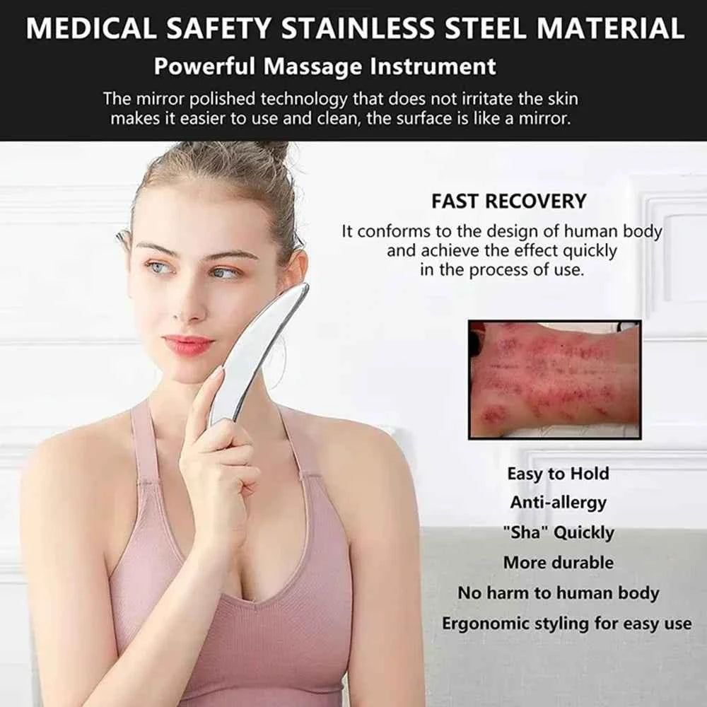 Professional Stainless Steel Gua Sha Tools Set (5PCS)