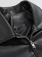 Short Black PU Leather Jacket by Snagg A Jacket