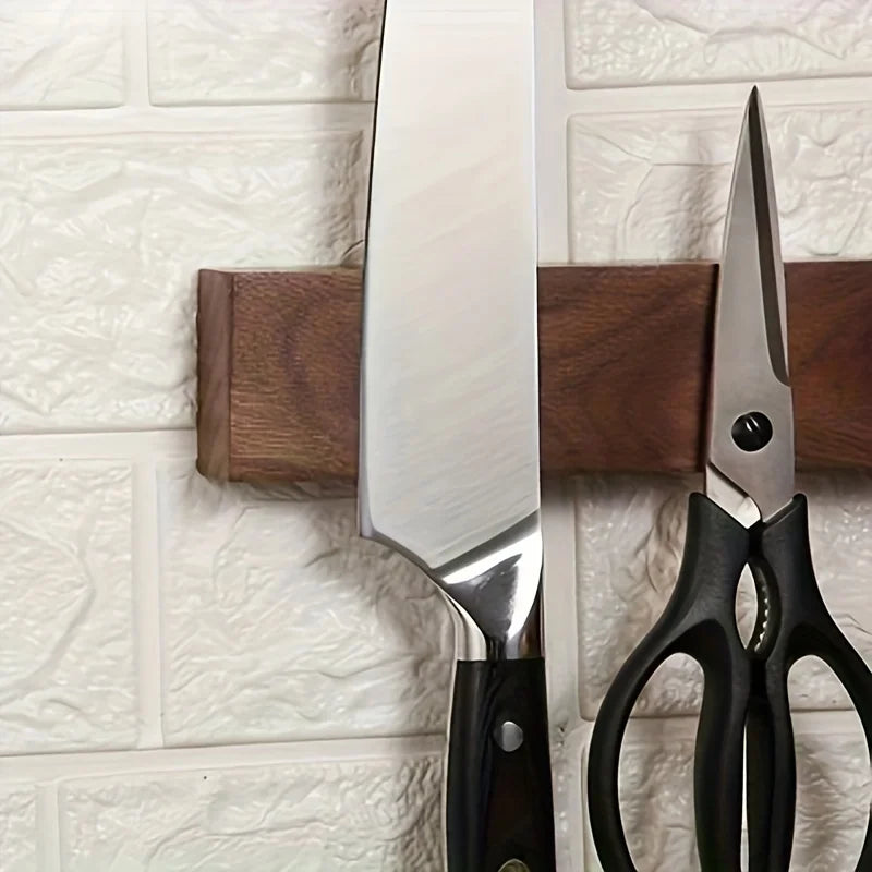 16 Inch Walnut Magnetic Knife Holder by Snagg A Rack
