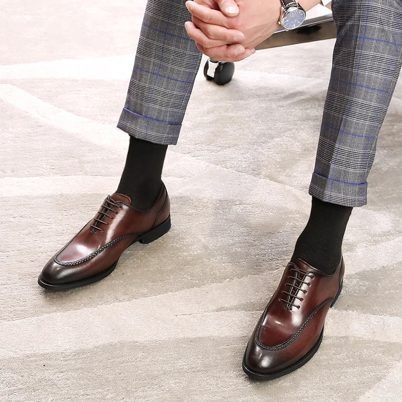 Elegant Genuine Leather Men’s Dress Shoes by Snagg A Shoes