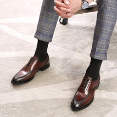 Elegant Genuine Leather Men’s Dress Shoes by Snagg A Shoes