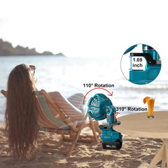 Portable Clip on Fan for Makita 18V lithium Battery Battery Powered Stroller Fan with 3 Energy Efficient Speed for Outdoor
