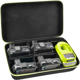 Ryobi ONE+ 18V Lithium-Ion Battery Storage & Charger Case - 15.35 × 8.67 3.35 inches