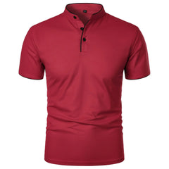 Men's Summer Basic Polo | Trendy Breathable Loose-Fit Splice Top