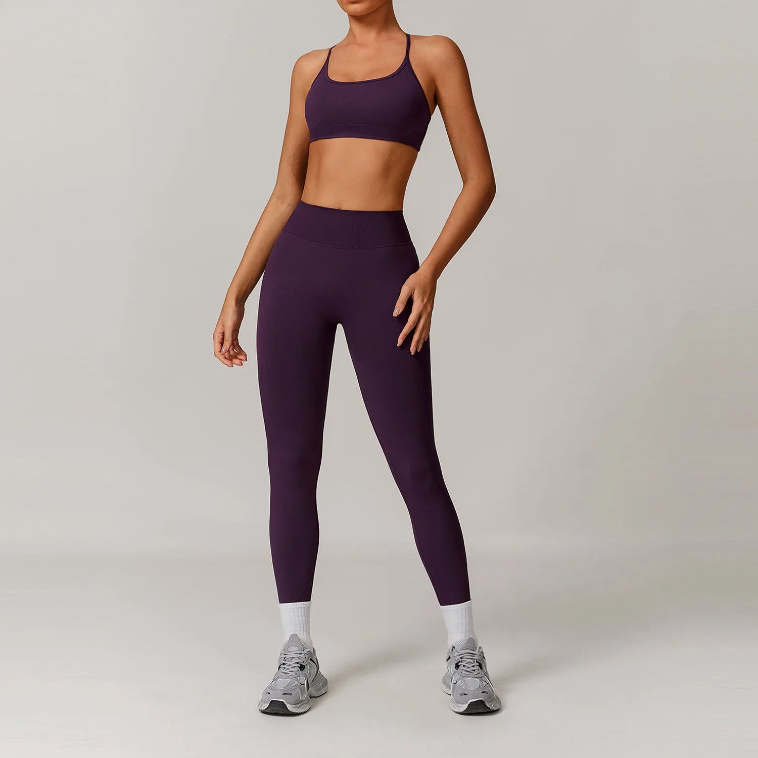 Women's 2/3-Piece Seamless Yoga Tracksuit | Gym Sports Bra & Leggings Fitness Set Sportswear