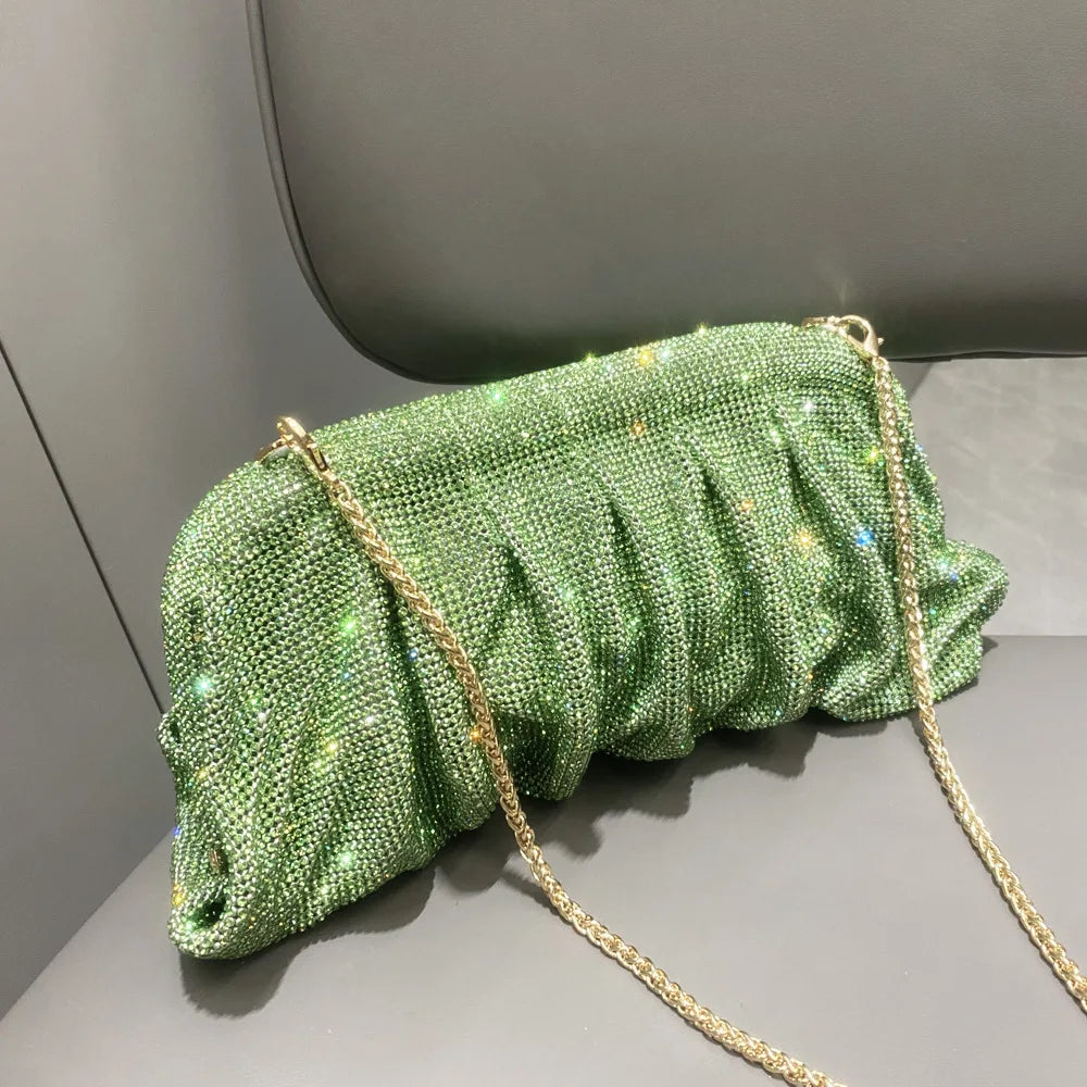 Elegant Rhinestone Crystal Evening Clutch by Snagg It Purses